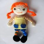 patron gratis muñeca Pipi amigurumi | free pattern amigurumi Pipi doll