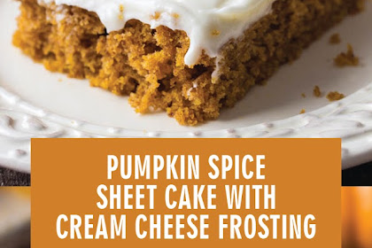 PUMPKIN SPICE SHEET CAKE WITH CREAM CHEESE FROSTING