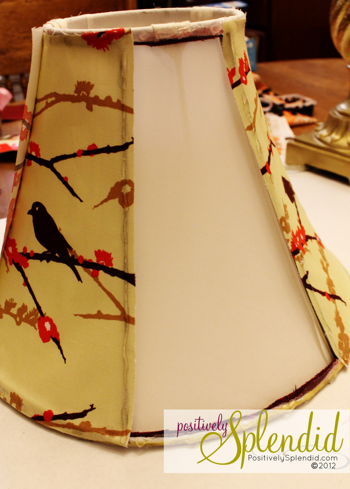How To Recover A Lampshade Positively, How To Cover An Old Lampshade With Fabric