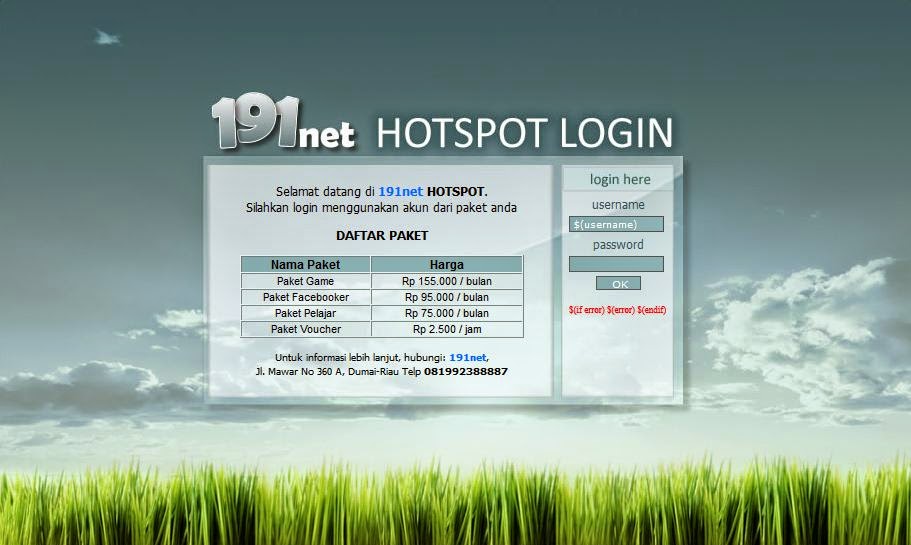Mikrotik Hotspot Login Page Template Free Net Mikrotik Hotspot Login