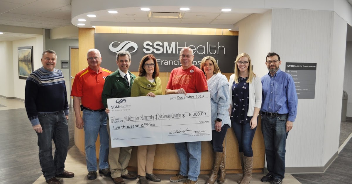 Habitat for Humanity of Nodaway County accepts donation from SSM Health