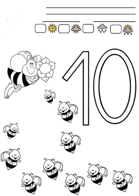 Number Coloring Sheet