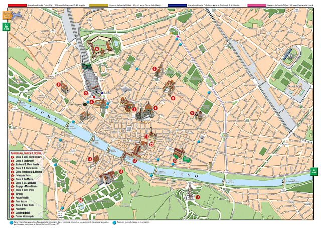 Tourist map of Florence