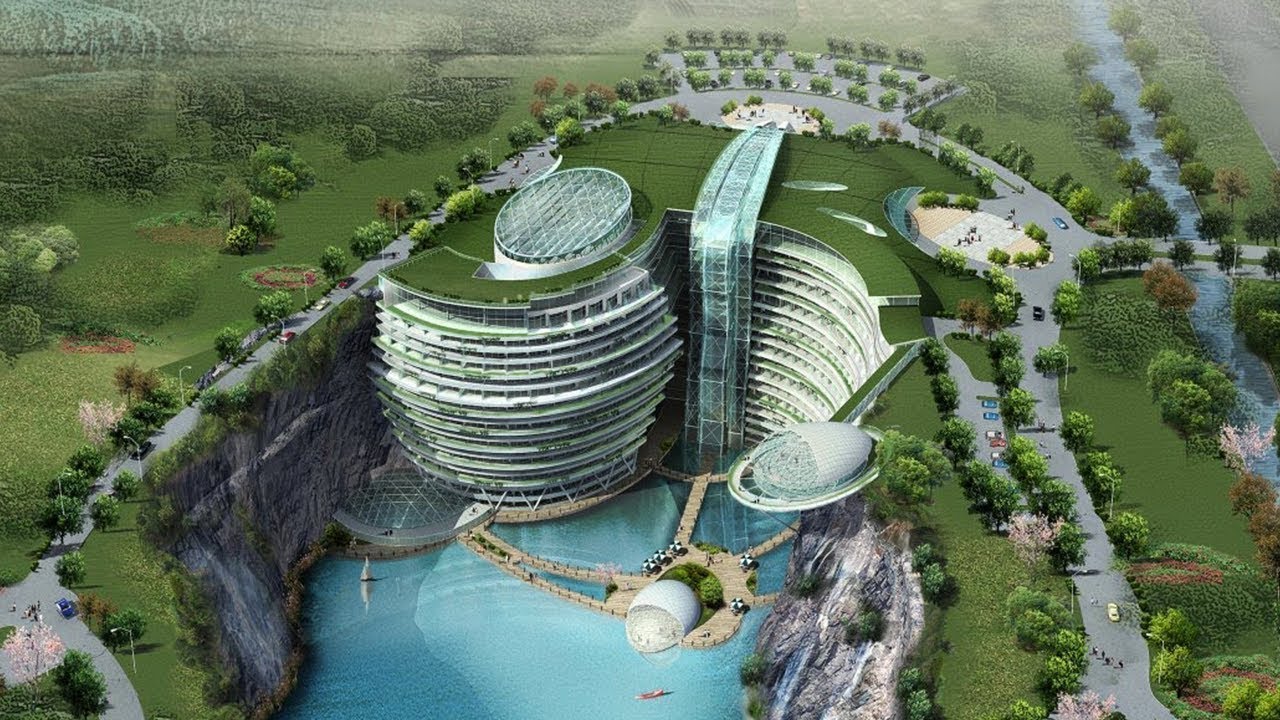중국의 세계최초 지하 호텔 - 꾸르
