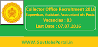 Collector Office Recruitment 2016 for 83 Various Posts Apply Online Here