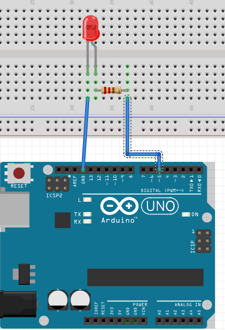 3. Arduino Learning notebook -- Make the first circuit: Blink single LED