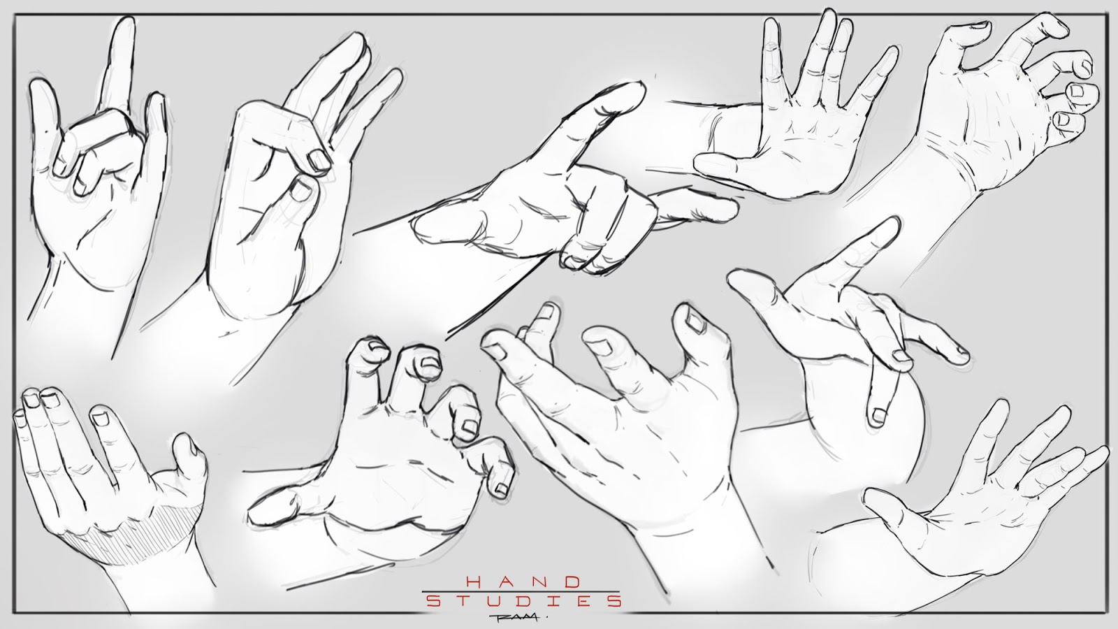 3D file 10 Male hand poses・Design to download and 3D print・Cults