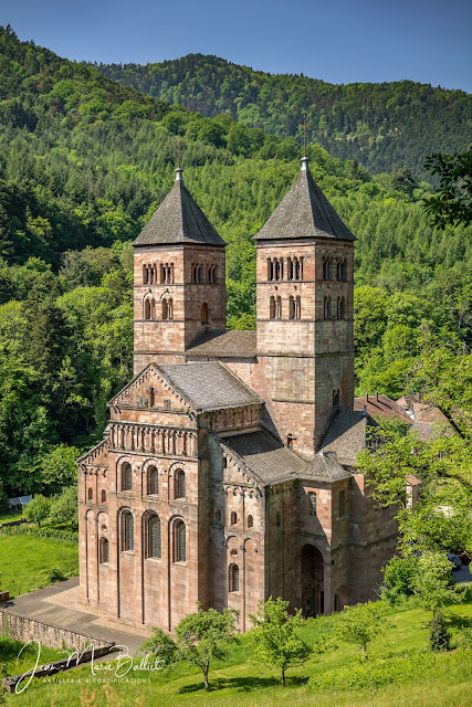 Abbaye de Murbach depuis la chapelle Notre Dame de Lorette (17e s.)