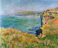 monet claude 1882 cliff artists oil varengeville