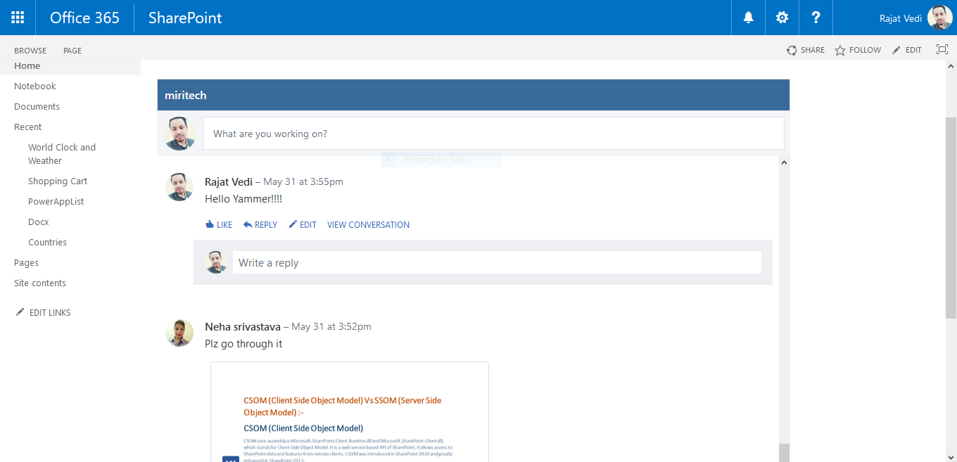 Embed a Yammer Group feed into a SharePoint site