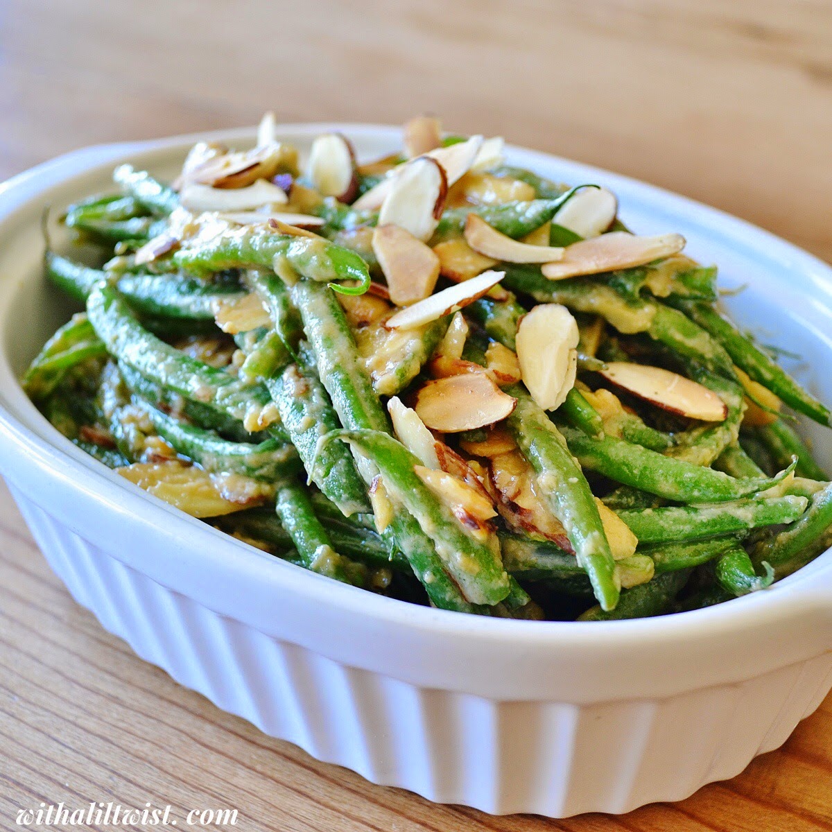 ...with a lil' twist Miso & Greek Yogurt Green Beans