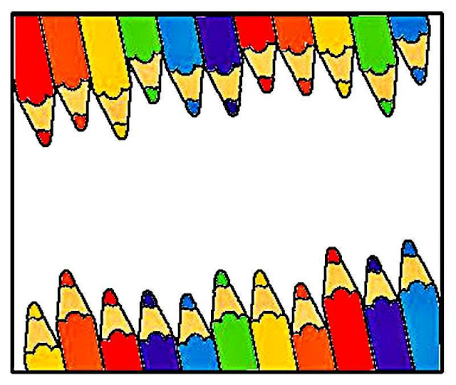 Bordas pedagógicas coloridas com o tema escola! Bordas escolares ...
