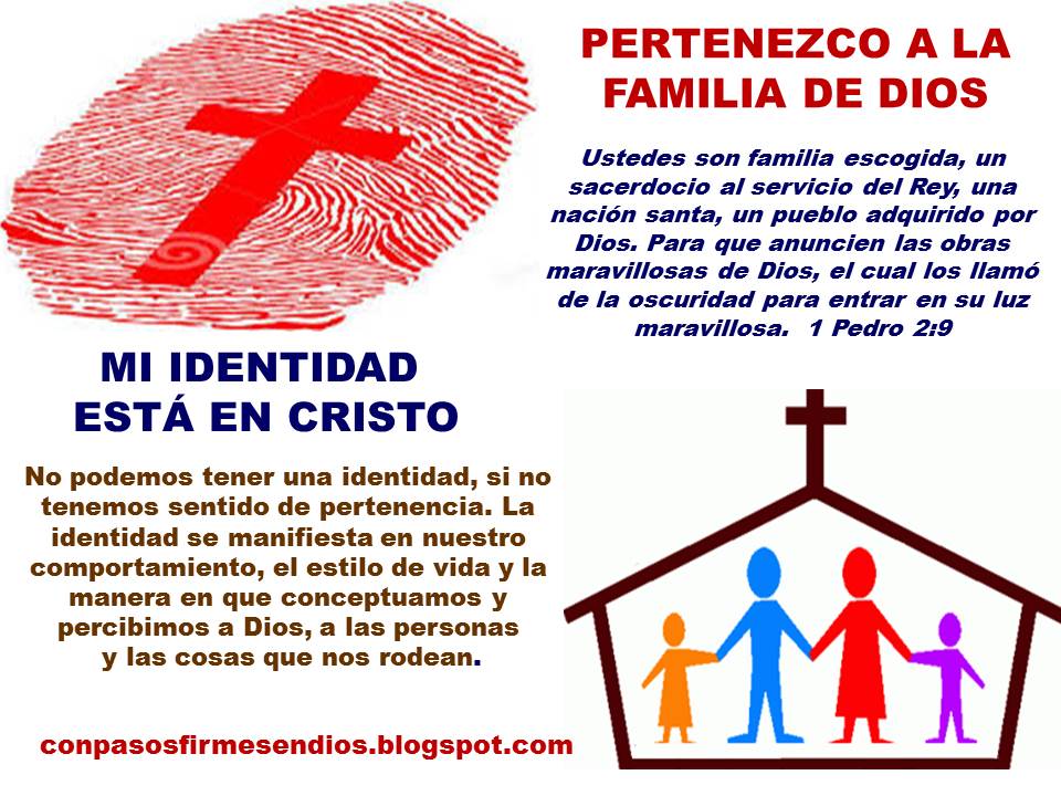 Con pasos firmes en Dios: IDENTIDAD Y PERTENENCIA ESTÁ EN DIOS