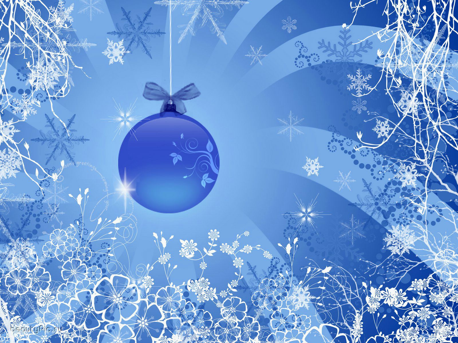 Blue Christmas theme hd wallpaper ~ The Wallpaper Database