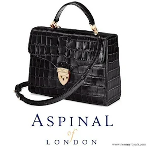 Kate Middleton carried Aspinal of London Midi Mayfair Black Bag