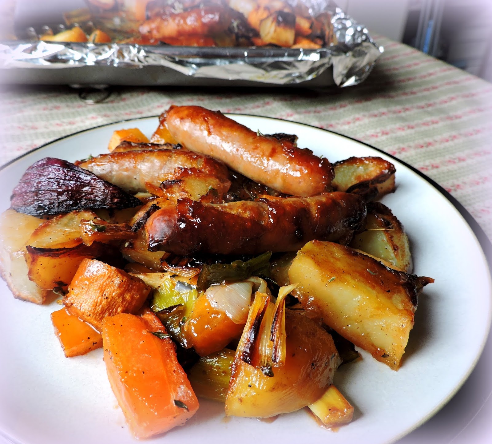 Sticky Sausage Tray Bake The English Kitchen