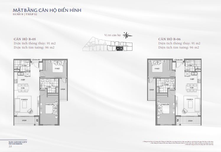 Chi tiết mặt bằng căn hộ Sun Grand City Chi tiết mặt bằng căn hộ Sun Grand City