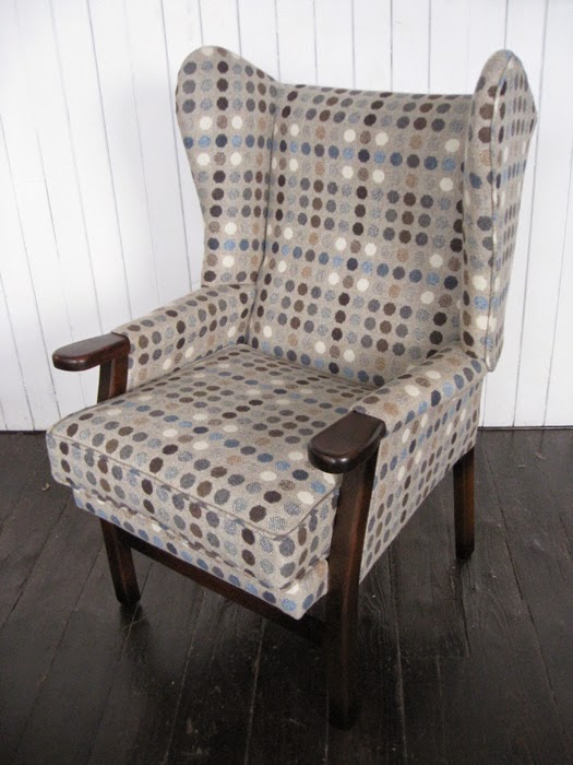 Mick Sheridan Upholstery Wingback Armchair in Welsh Wool