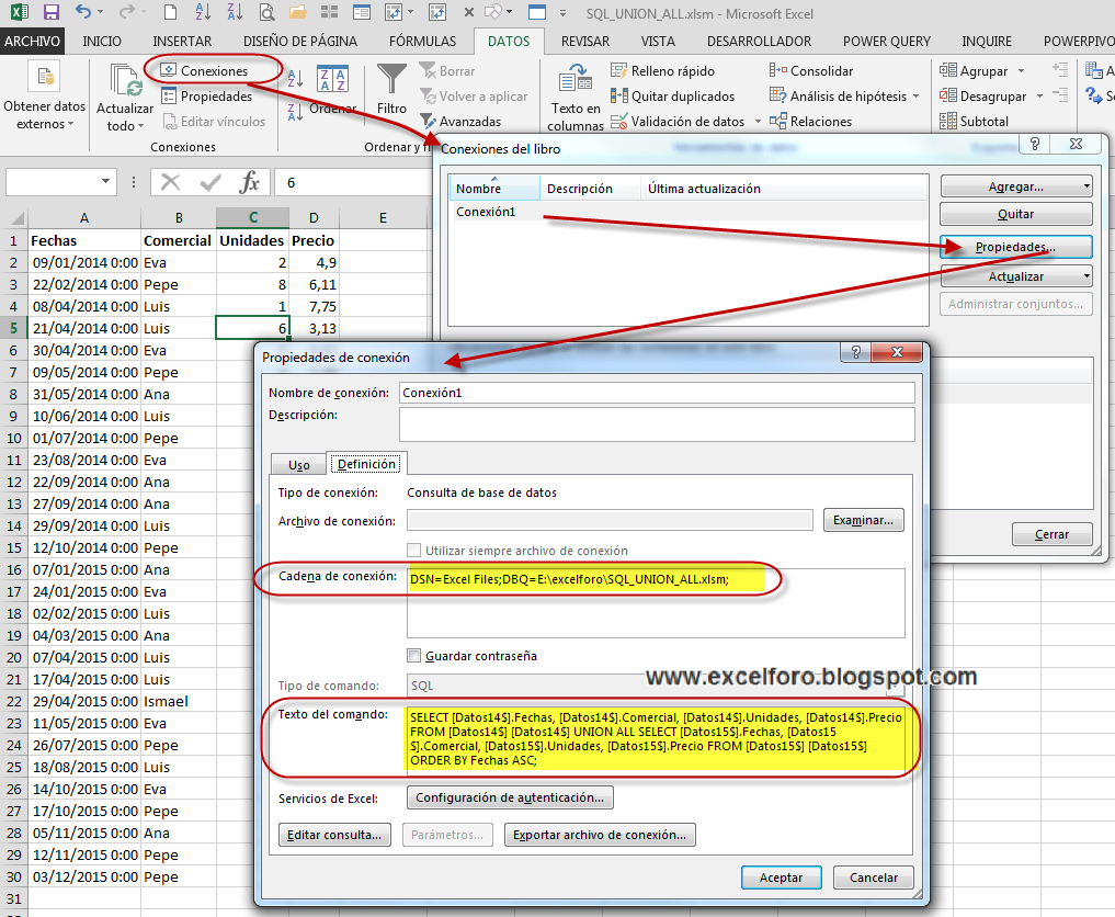 VBA: Consolidando datos con SQL dentro de Excel. | EXCEL FORO: Un blog ...
