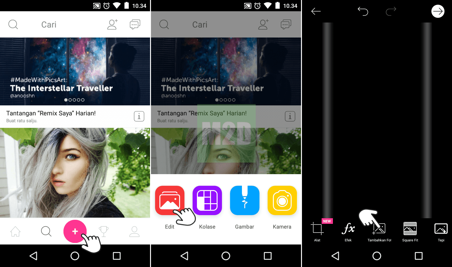 Cara Membuat Edge Wallpaper di Android dengan PicsArt