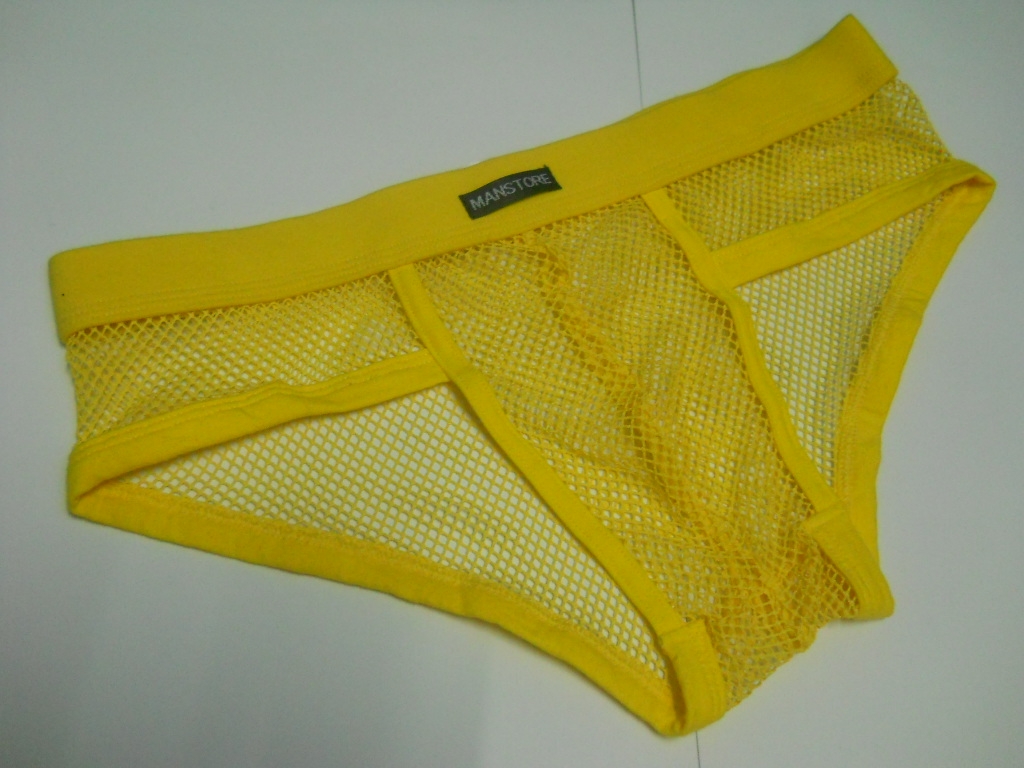 FASHION CARE 2U UM0172 Yellow Net Intimate Briefs Underwear Sexy Men