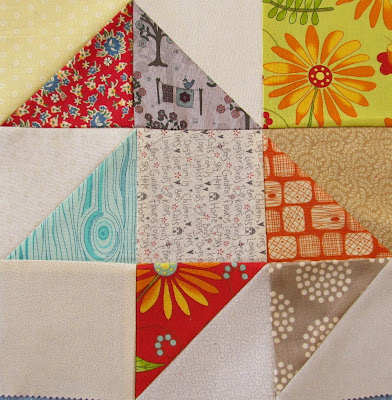 How to piece a quilt block using triangles