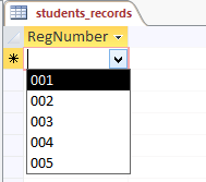 students_records data sample