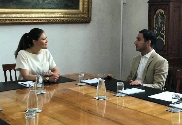 Crown Princess Victoria of Sweden met with Minister for Public Administration, Ardalan Shekarabi at Stockholm Royal Palace. Sustainable Development Goals