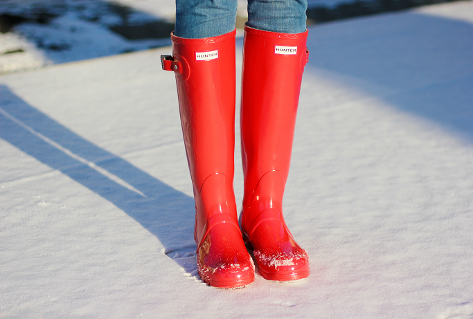 Red Hunter Boots, Hunter Boots For Snow, 