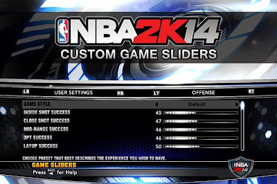 NBA 2K14 Realistc Game Sliders