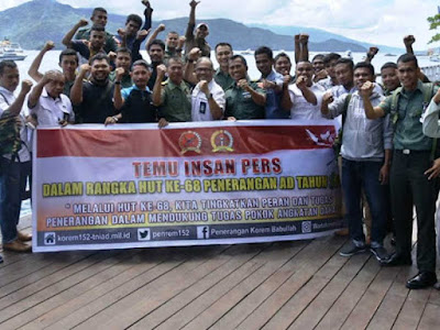 Korem Babullah dan Insan Pers Peringati HUT Penerangan Angkatan Darat ke 68 Korem Babullah dan Insan Pers Peringati HUT Penerangan Angkatan Darat ke 68