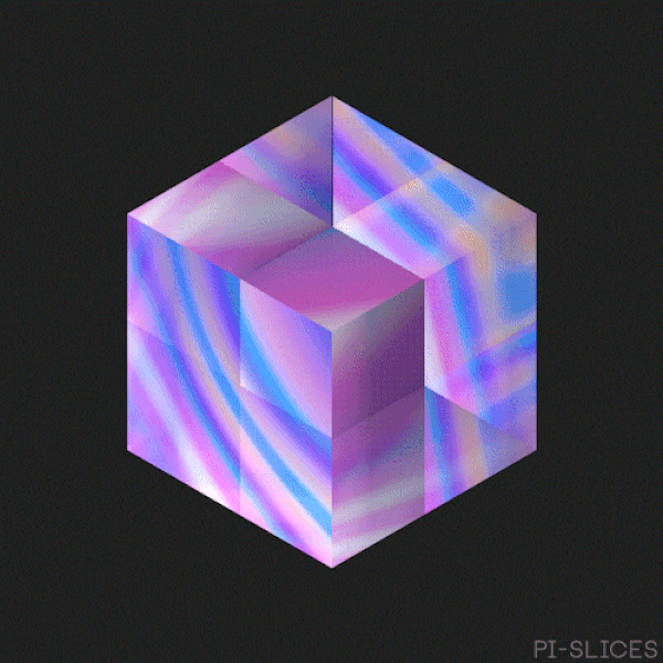 Iridescent Cube - by Pi-Slices