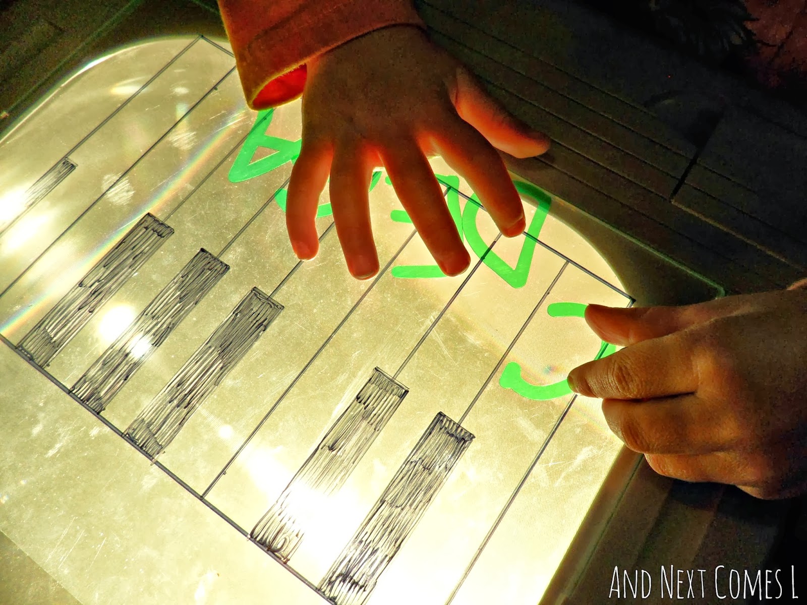 Music Play on the Overhead Projector {Music Activities for Kids} And