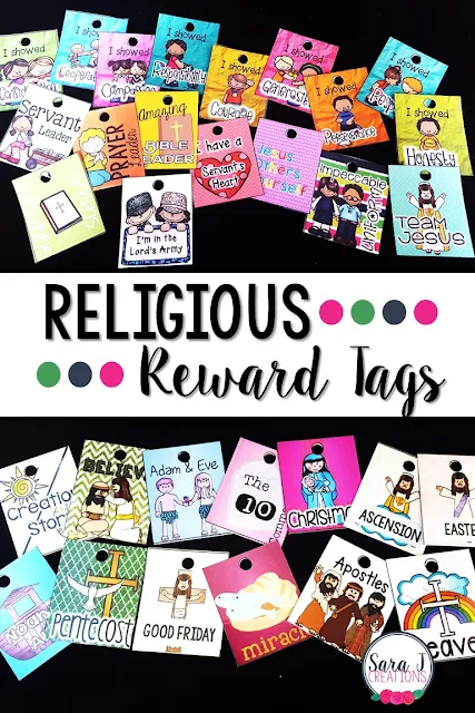 Reward tags are a great classroom management technique that focuses on positive reinforcement.  This Christian reward tag set is perfect for a Christian classroom, VBS, Sunday School or even homeschool.  Comes in color and in black and white!