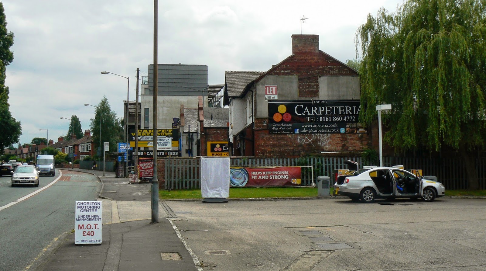 Andrew Simpson On Barlow Moor Road looking for garages in 1959