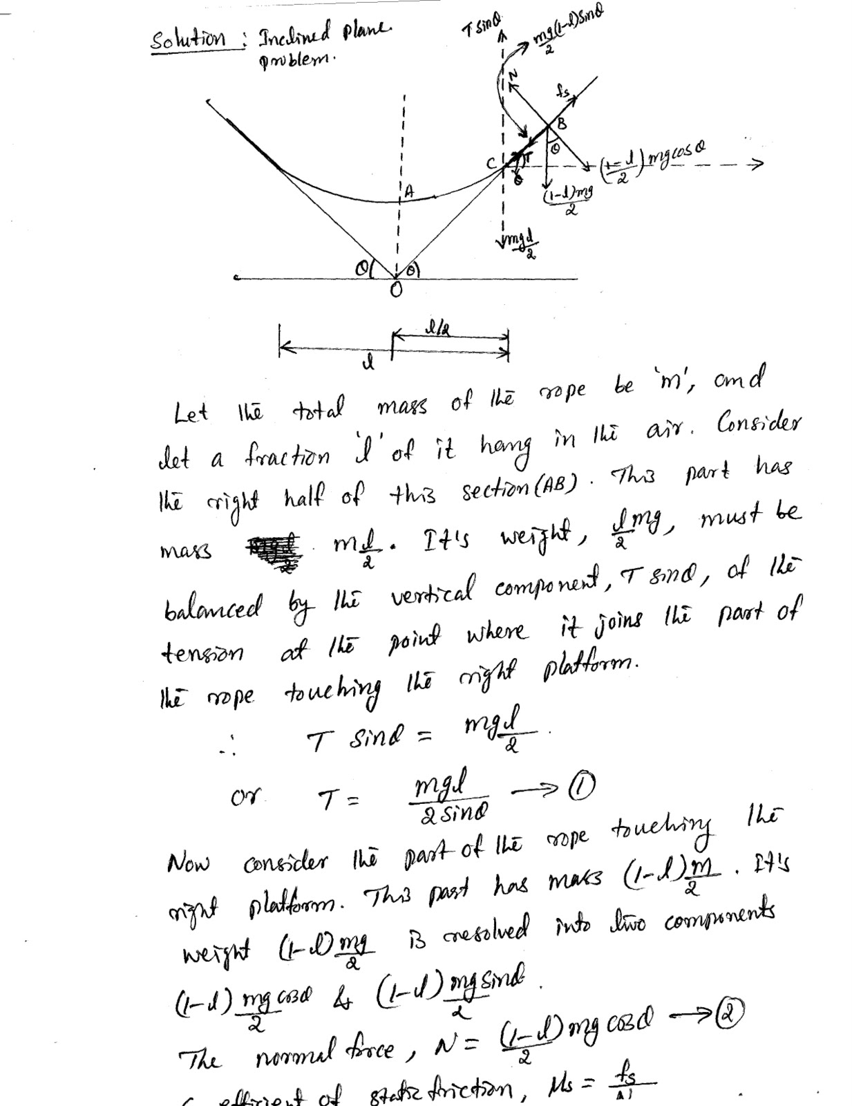 PHYSICS ONLINE TUTOR: Inclined Plane Problem Answer