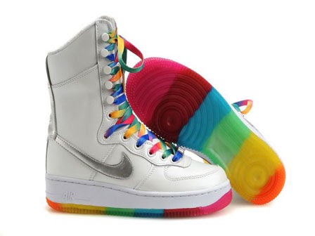 colorful air force ones high top