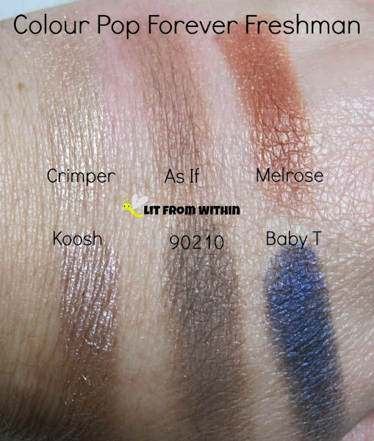 Colour Pop Forever Freshman swatches