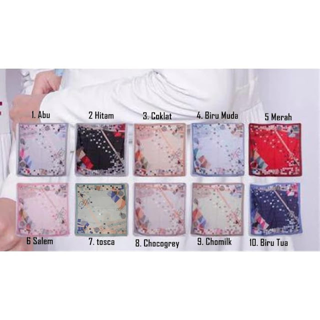 Jilbab Segi Empat Voal Terbaru Motif Scarf Flatix6 Kalem Cantik Pilihan Warna