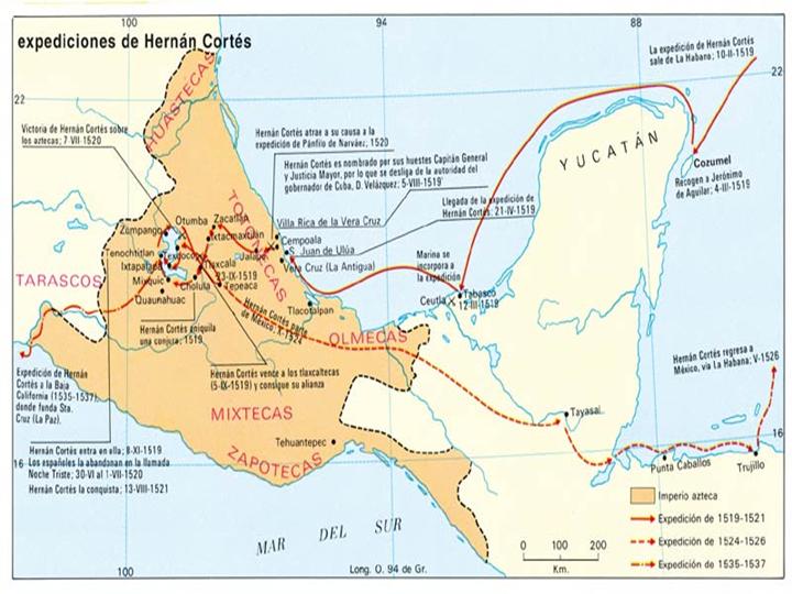Expediciones Españolas y Conquista de México Mapas Geográficos Expediciones Españolas y Conquista de México Mapas Geográficos