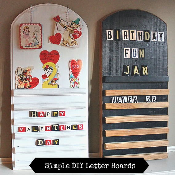 Simple DIY Letter Boards- "It's simple to make your own inexpensive wood letter boards with this tutorial from Itsy Bits And Pieces Blog"