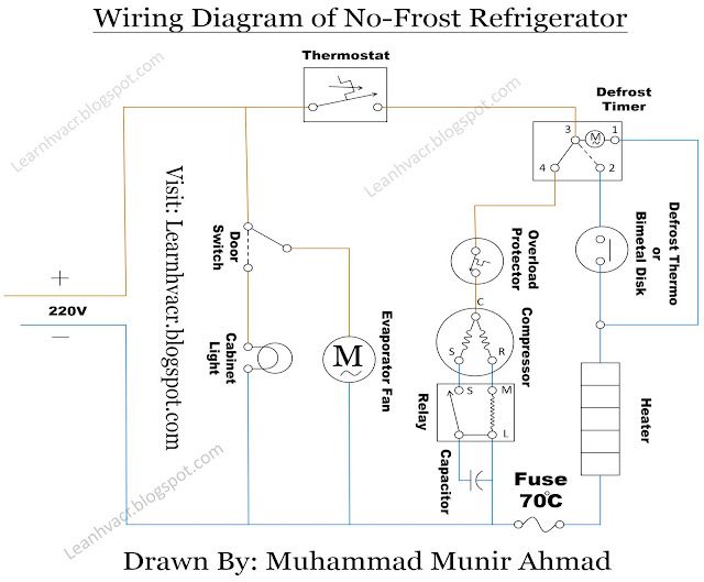No Frost Refrigerator Wiring Diagram | HVACR