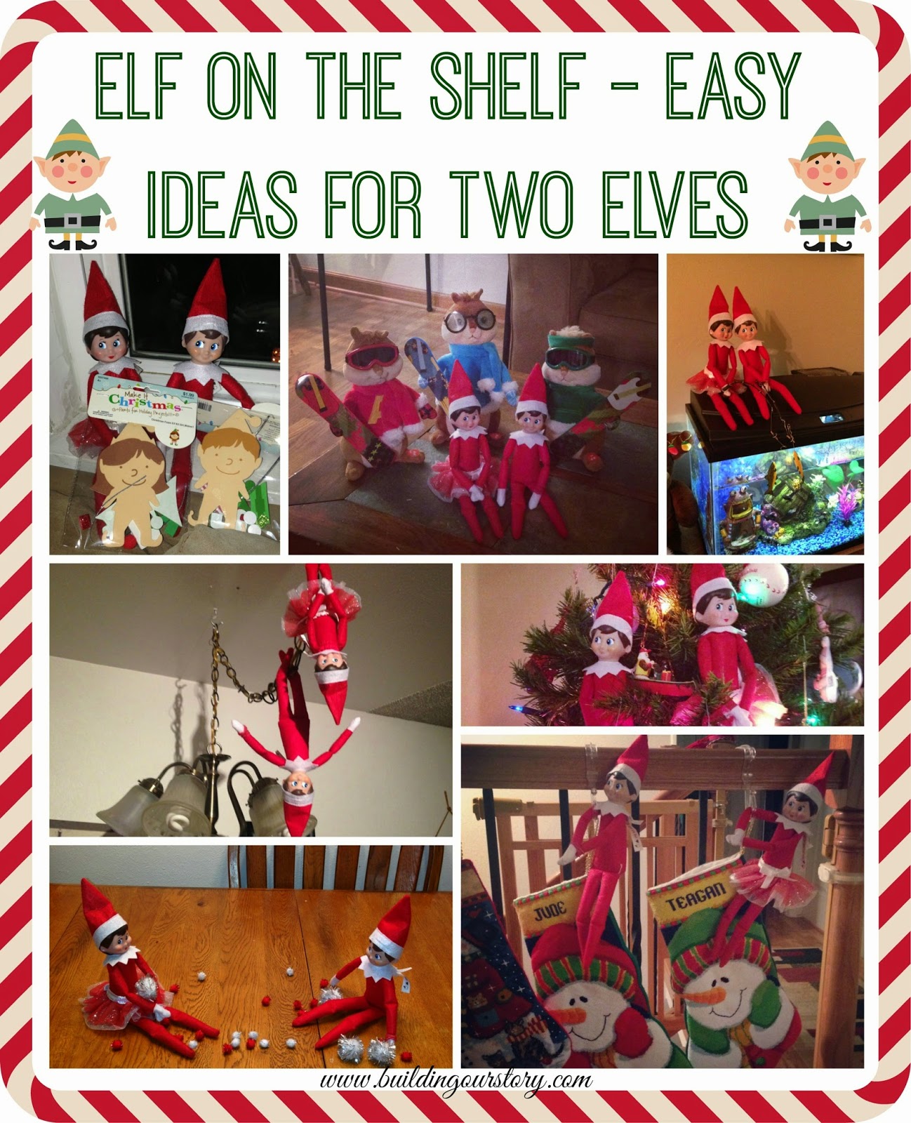 Elf on the Shelf - Easy Ideas For Two Elves |Building Our Story