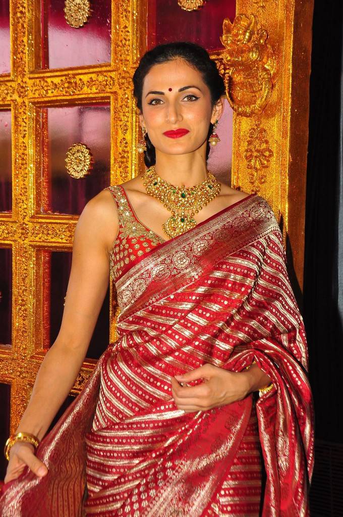 Model Shilpa Reddy Stills In Red Saree