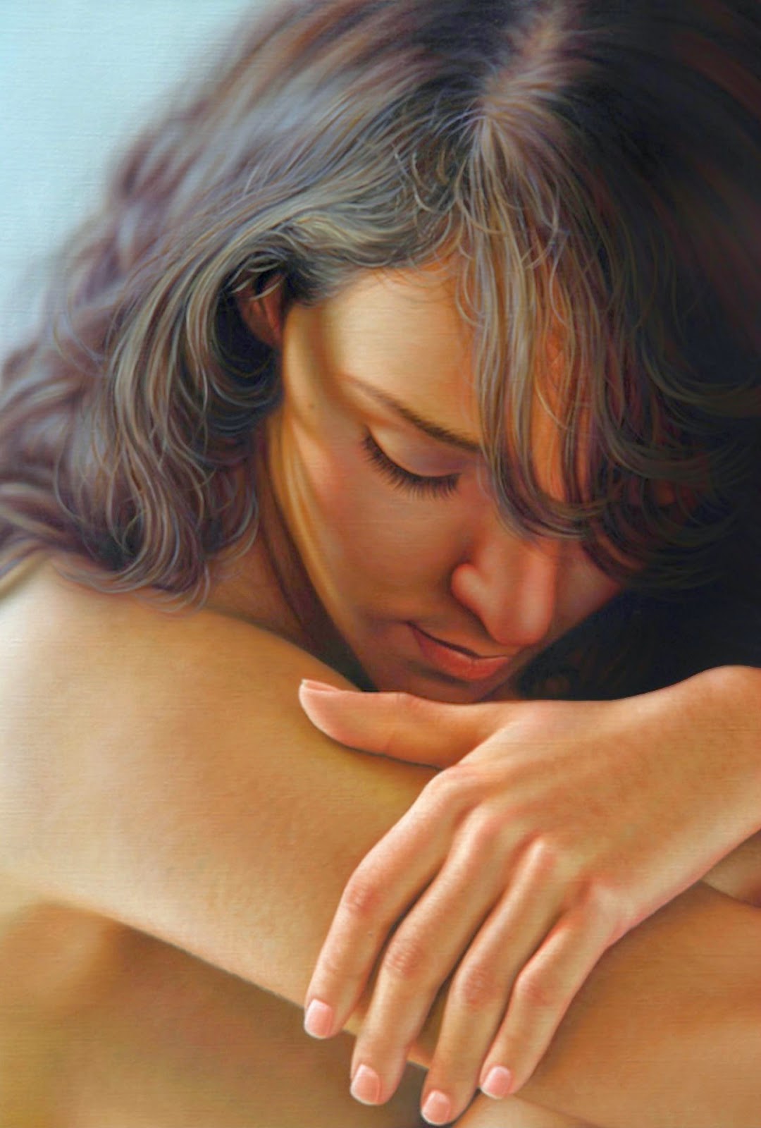 manos-de-mujer-hiperrealismo-pintura cuadros-con-manos-femeninas-al-oleo