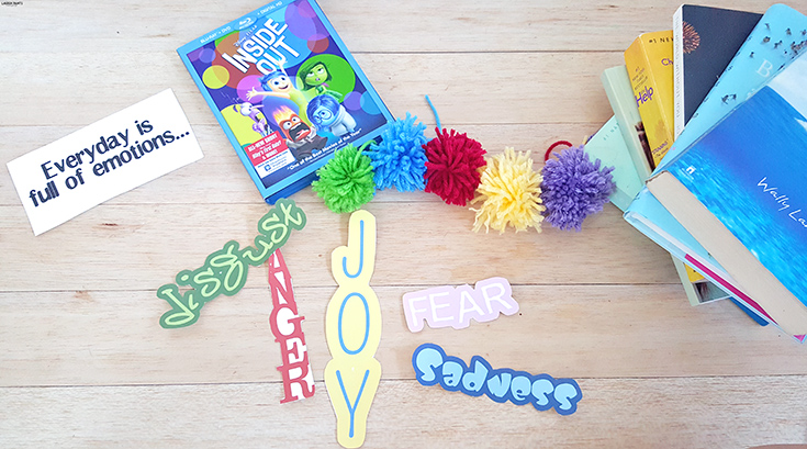 With the release of Inside Out on disc, you better believe I'm crafting up something awesome! Check out how you can make these cool and emotional bookmarks with poofy pom-pom memory orbs! The perfect way to bring a part of your favorite movie into your reading fun!