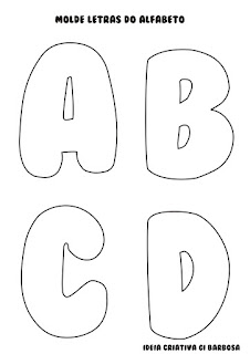 Molde Letras do Alfabeto ( Letra Chiclete)