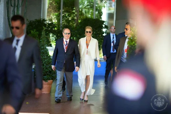 Princess Charlene Style's Christian Dior Pumps and Akris Dresses