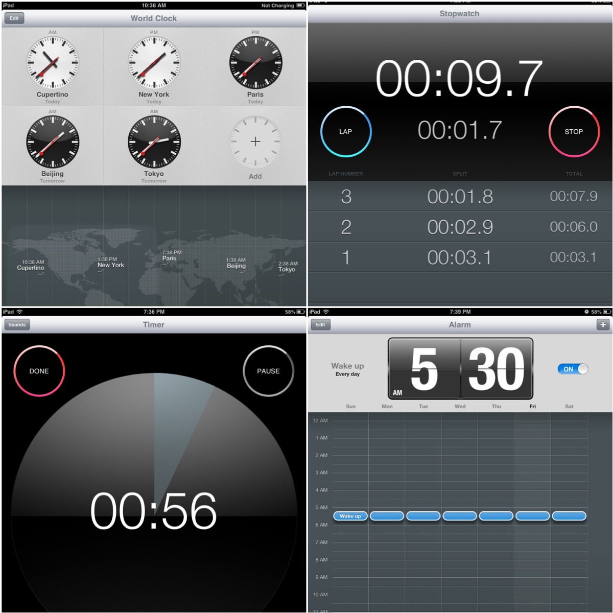 Hands on with iOS 6 Software Update on iPad 2 Clock App