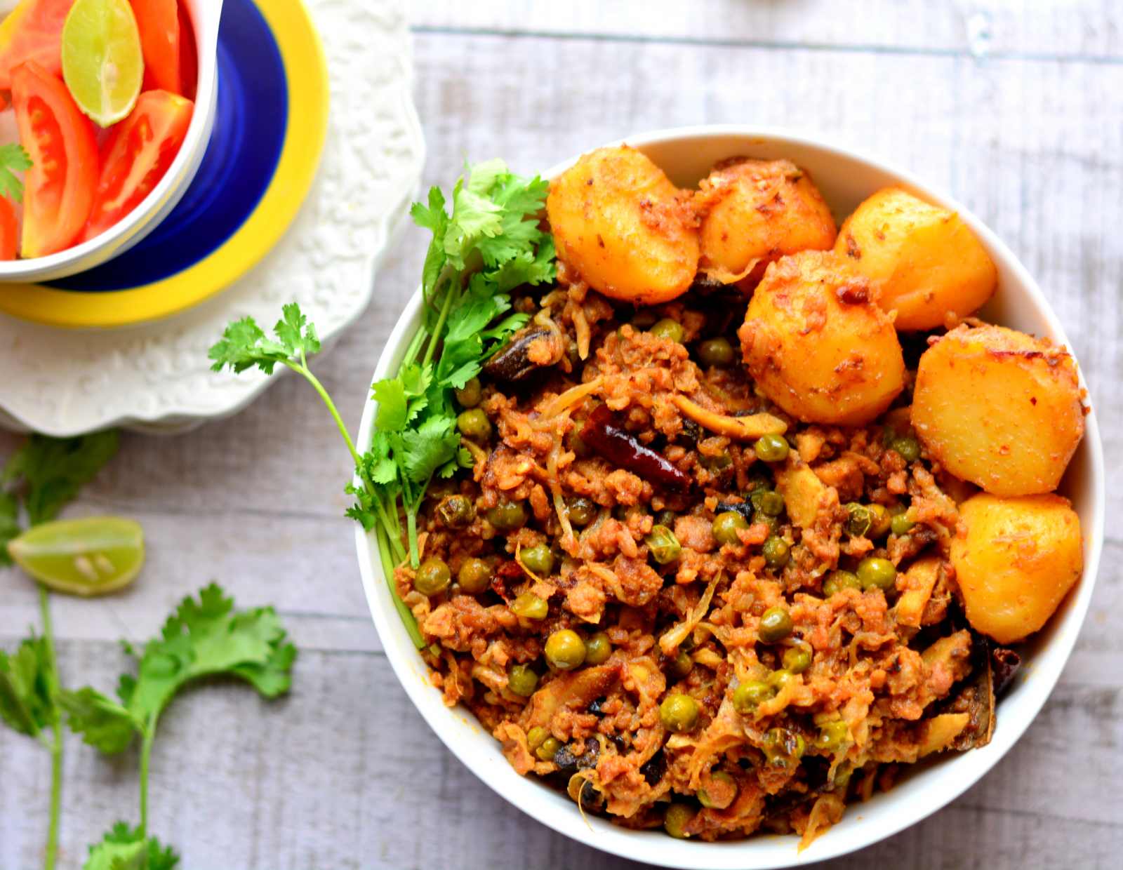 Darothi's Kitchen Keema Aloo Matar / Minced Mutton Curry with Potatoes